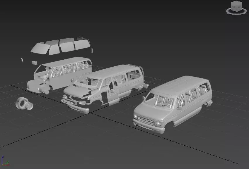 F E 150 PASSENGERVAN 1998 SEPARATED-READY TO PRINT 3D print model_0