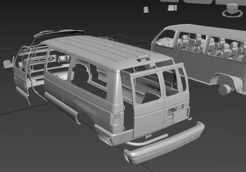 F E 150 PASSENGERVAN 1998 SEPARATED-READY TO PRINT 3D print model_3