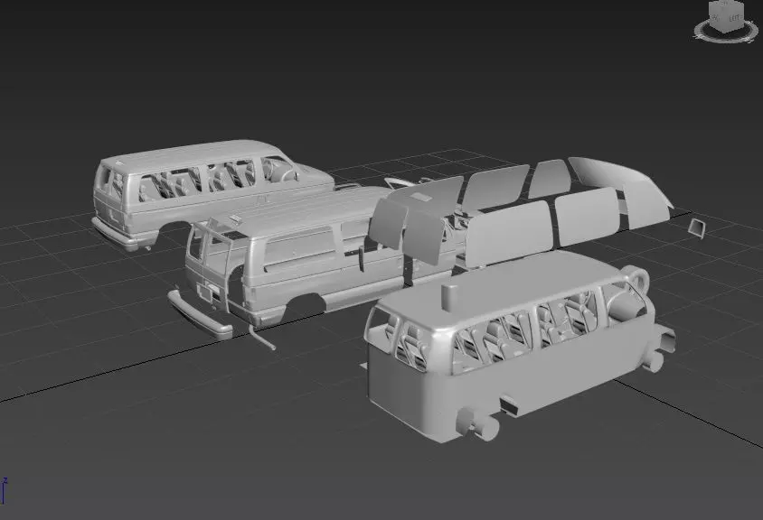 F E 150 PASSENGERVAN 1998 SEPARATED-READY TO PRINT 3D print model_1