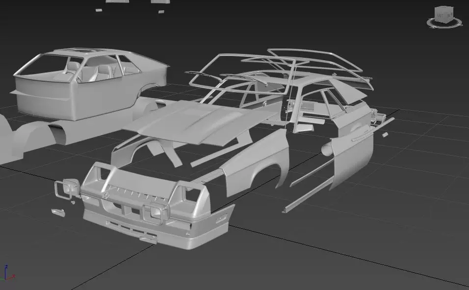DODGE CHARGER L BODY 1987 SEPARATED-READY TO PRINT 3D print model_7