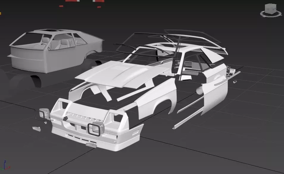 DODGE CHARGER L BODY 1987 SEPARATED-READY TO PRINT 3D print model_6