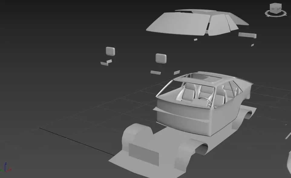 DODGE CHARGER L BODY 1987 SEPARATED-READY TO PRINT 3D print model_10