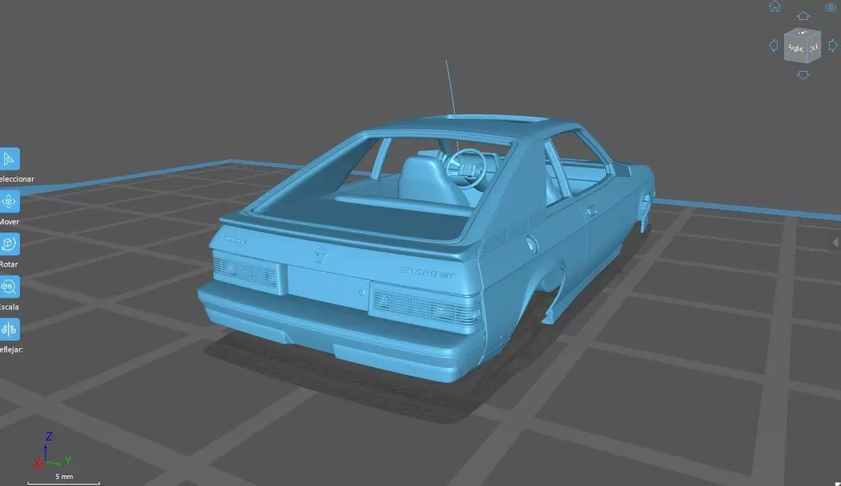 DODGE CHARGER L BODY 1987 SEPARATED-READY TO PRINT 3D print model_2