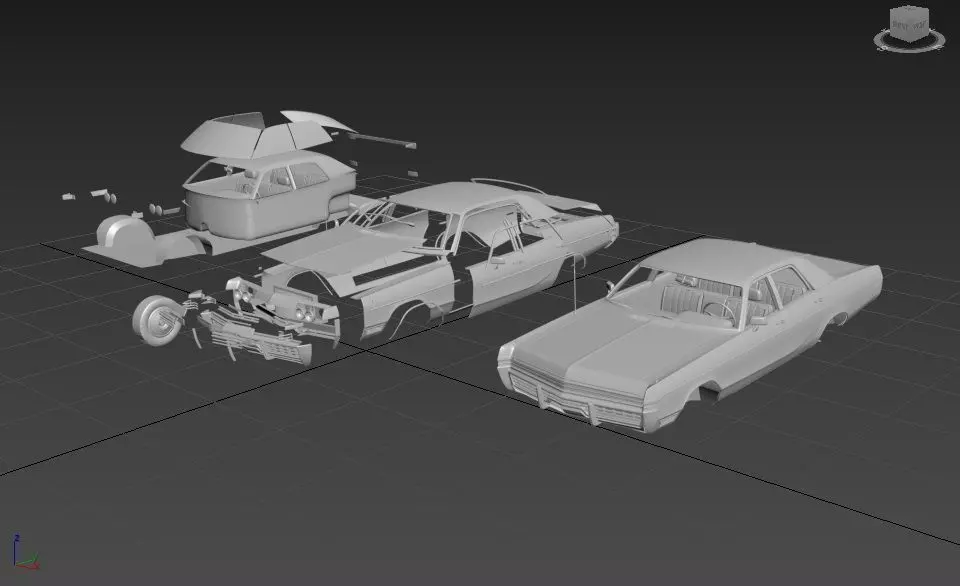 DODGE MONACO 1972 SEPARATED-READY TO PRINT 3D print model