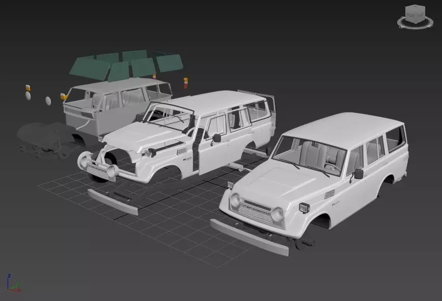 TOYOTA LAND-CRUISER J50 1975 SEPARATED-READY TO PRINT 3D print model
