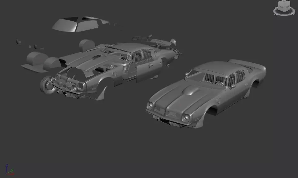 PONTIAC FIREBIRD TRANSAM 1975 SEPARATED-READY TO PRINT 3D print model_7