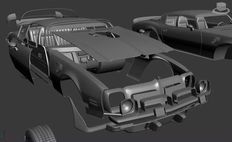 PONTIAC FIREBIRD TRANSAM 1975 SEPARATED-READY TO PRINT 3D print model_11