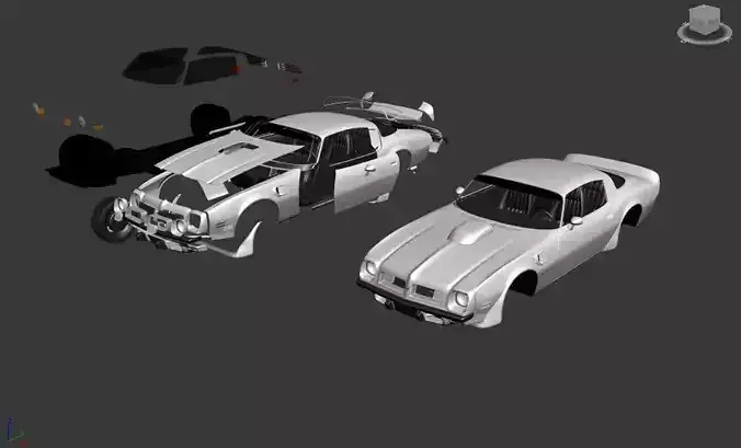 PONTIAC FIREBIRD TRANSAM 1975 SEPARATED-READY TO PRINT