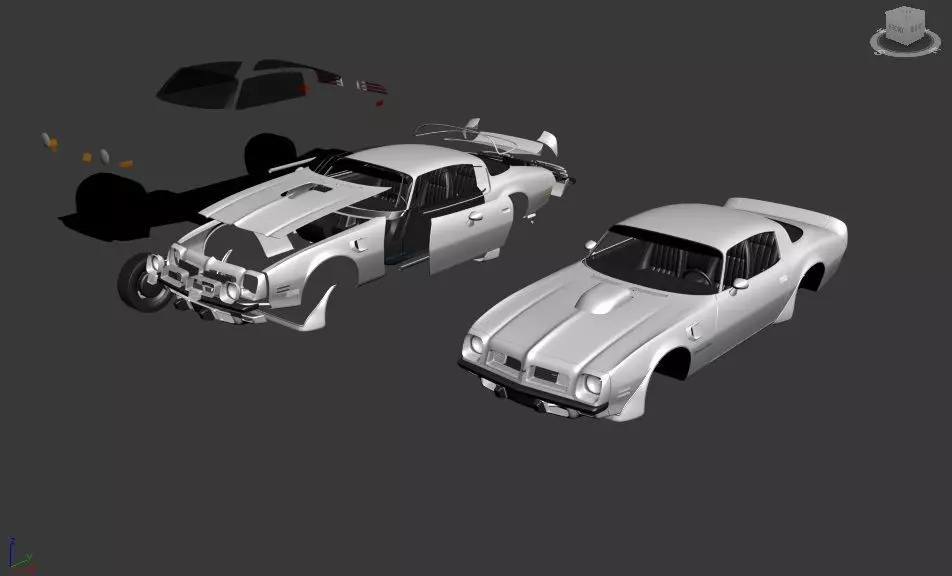PONTIAC FIREBIRD TRANSAM 1975 SEPARATED-READY TO PRINT 3D print model_0