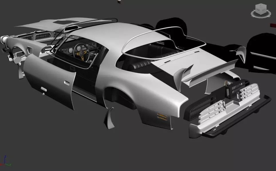 PONTIAC FIREBIRD TRANSAM 1975 SEPARATED-READY TO PRINT 3D print model_12