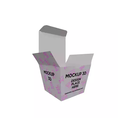 3D Packaging Box Mockup Cardboard