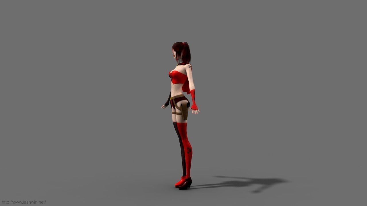 Harley Quinn Rig - Legacy 3D model_13