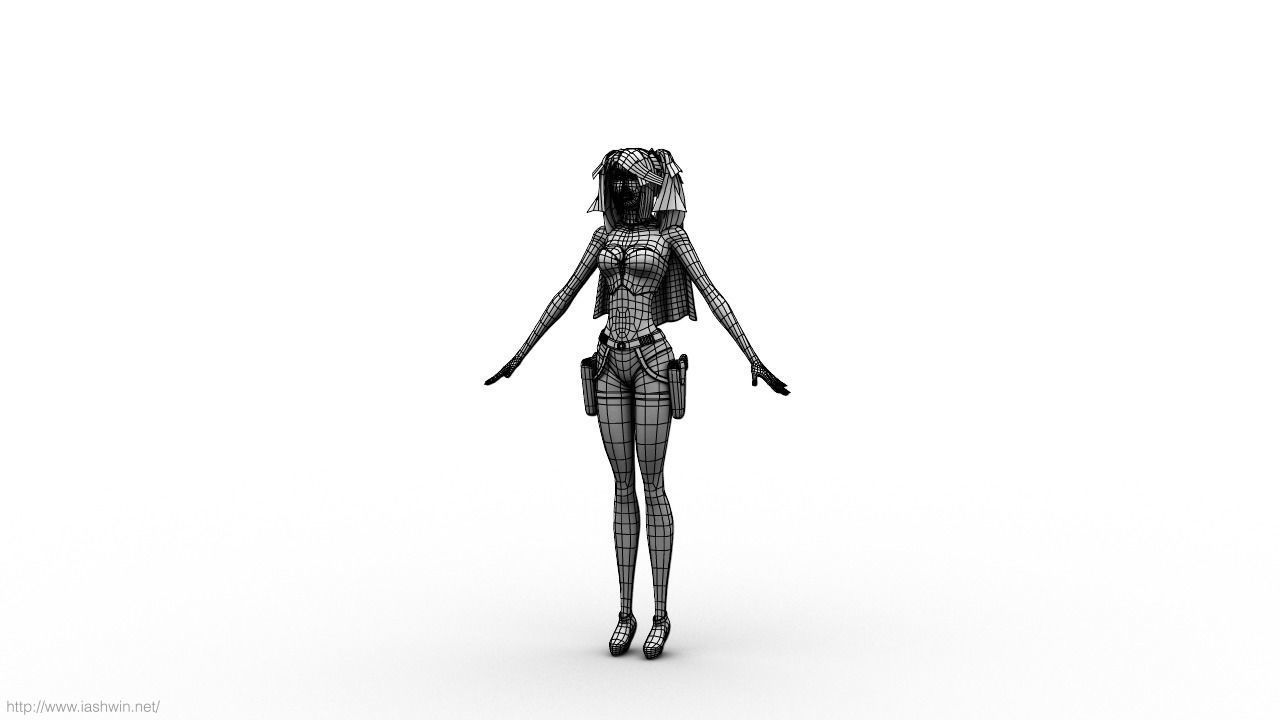 Harley Quinn Rig - Legacy 3D model_17