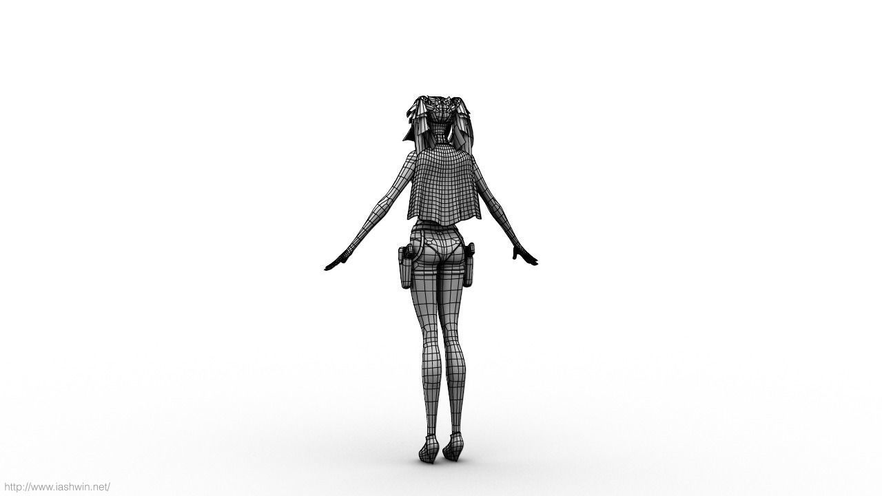 Harley Quinn Rig - Legacy 3D model_19