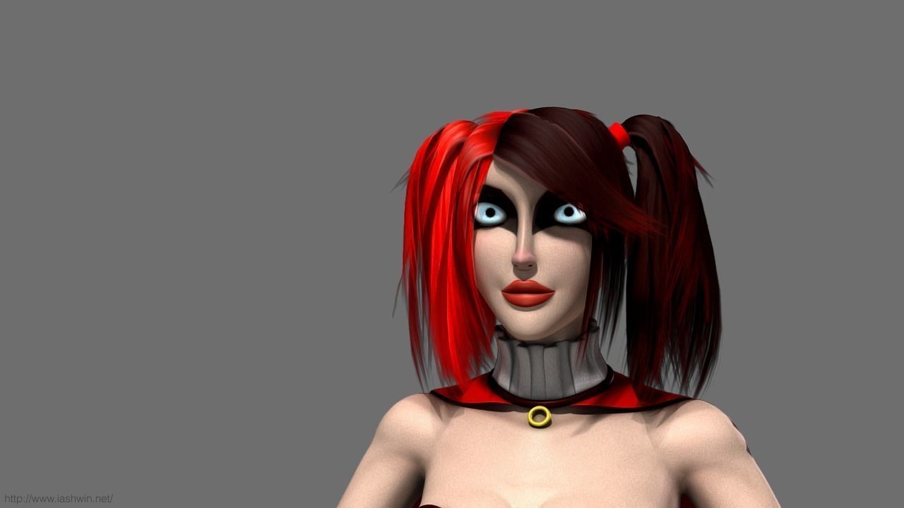 Harley Quinn Rig - Legacy 3D model_6