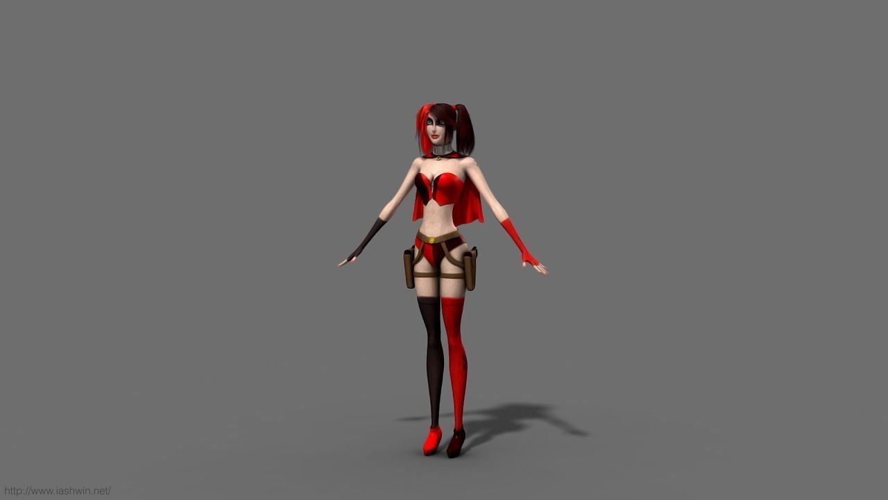 Harley Quinn Rig - Legacy 3D model_12