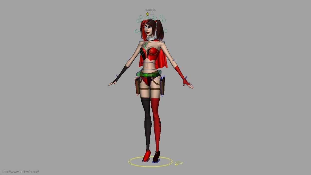 Harley Quinn Rig - Legacy 3D model_21