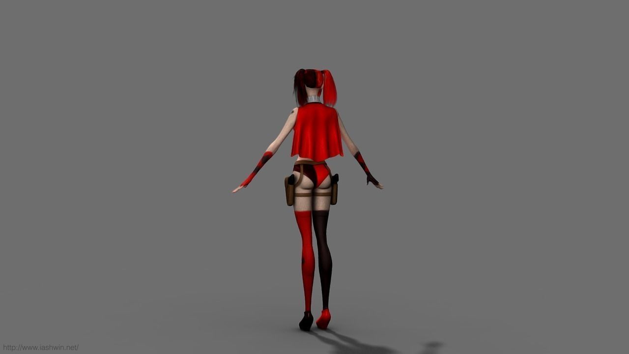 Harley Quinn Rig - Legacy 3D model_14