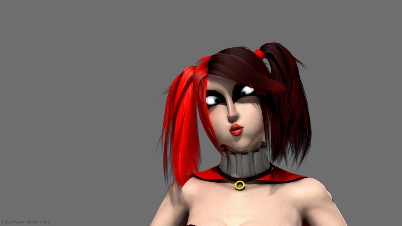 Harley Quinn Rig - Legacy 3D model_9