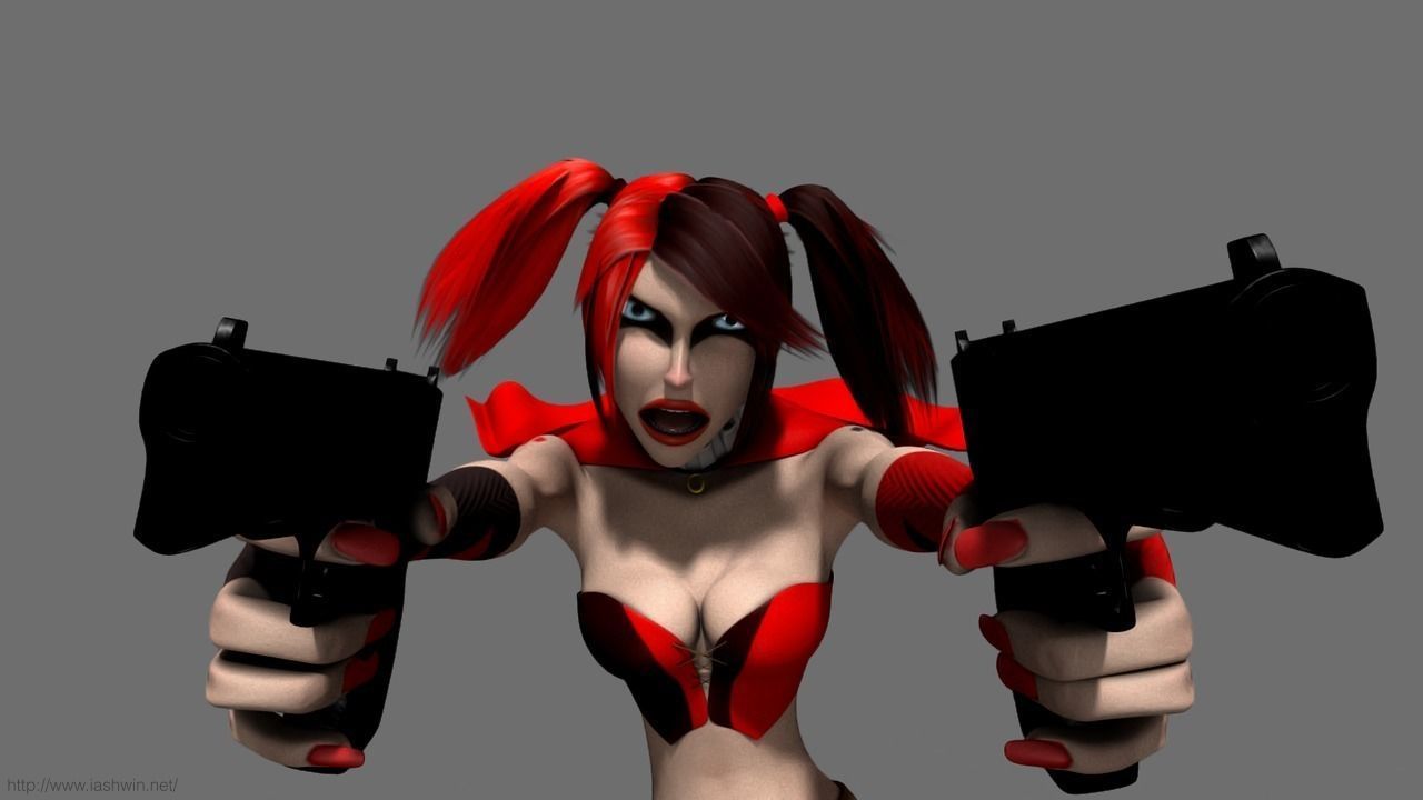 Harley Quinn Rig - Legacy 3D model_2