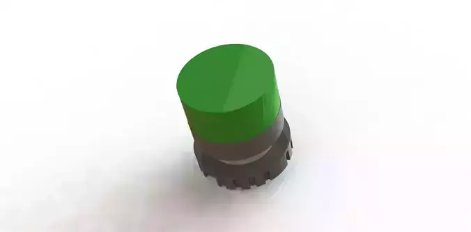 Botao Luminoso Verde WEG CSW BF12 WH Green Luminous Button 3D model