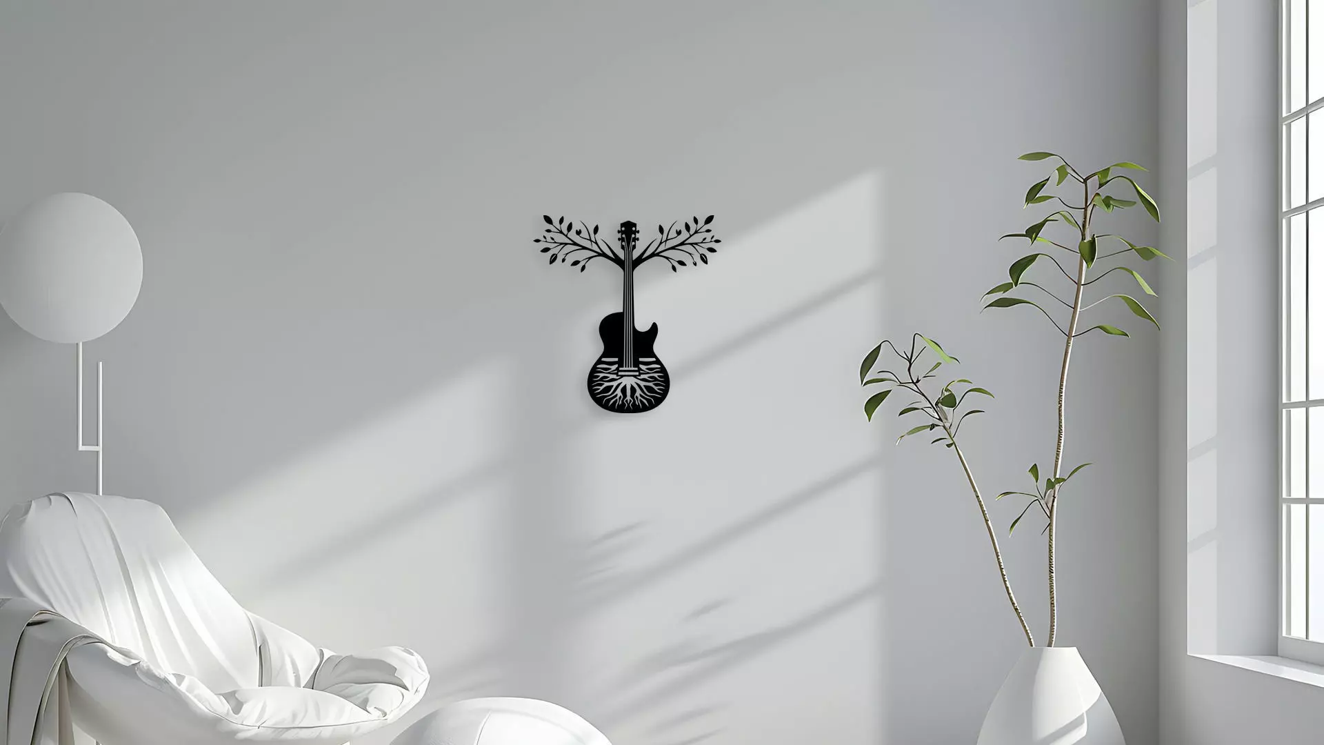 Geometric Abstract Wall Art Panel for CNC and 3D Printing 3D model_4