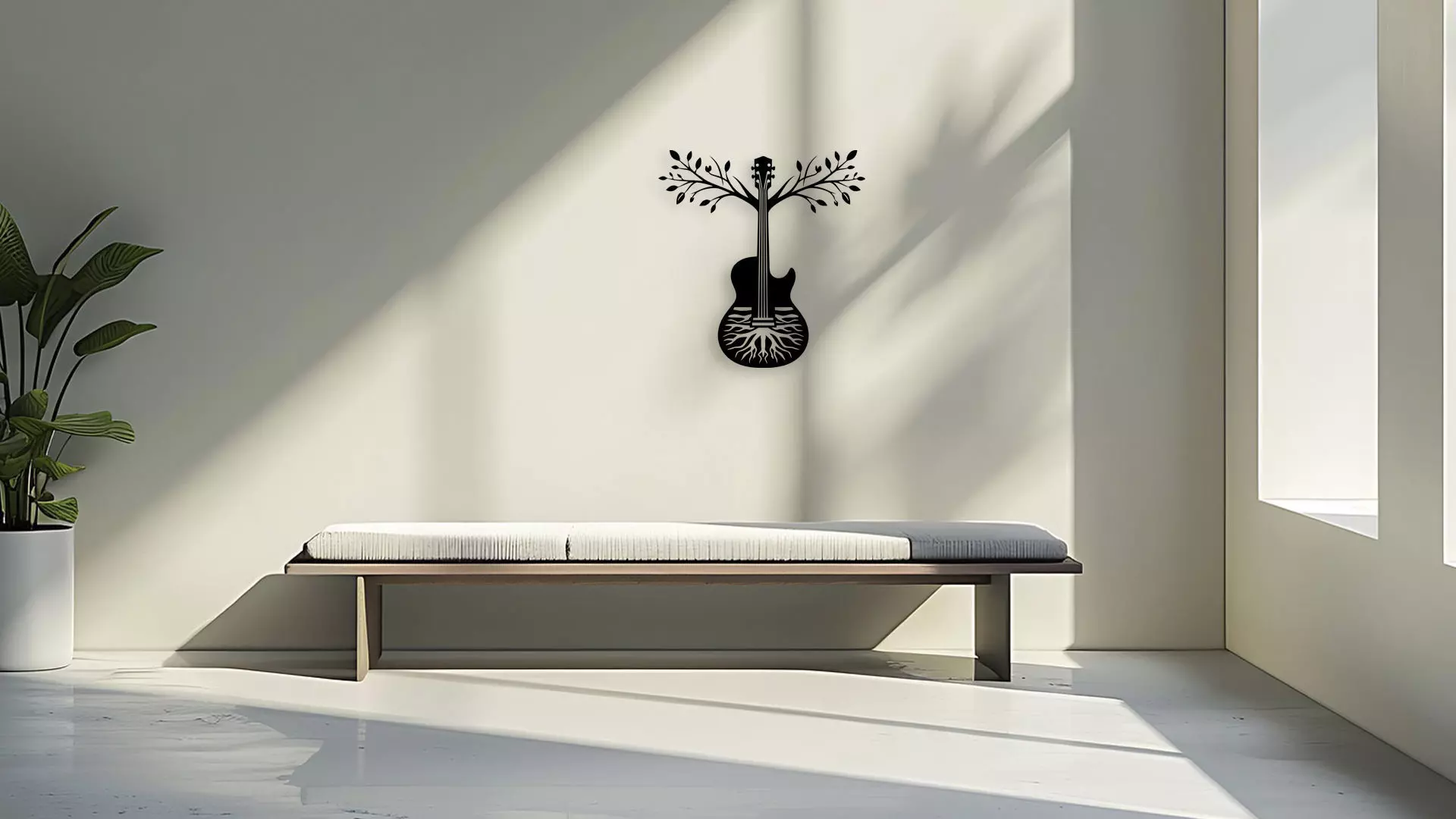 Geometric Abstract Wall Art Panel for CNC and 3D Printing 3D model_3