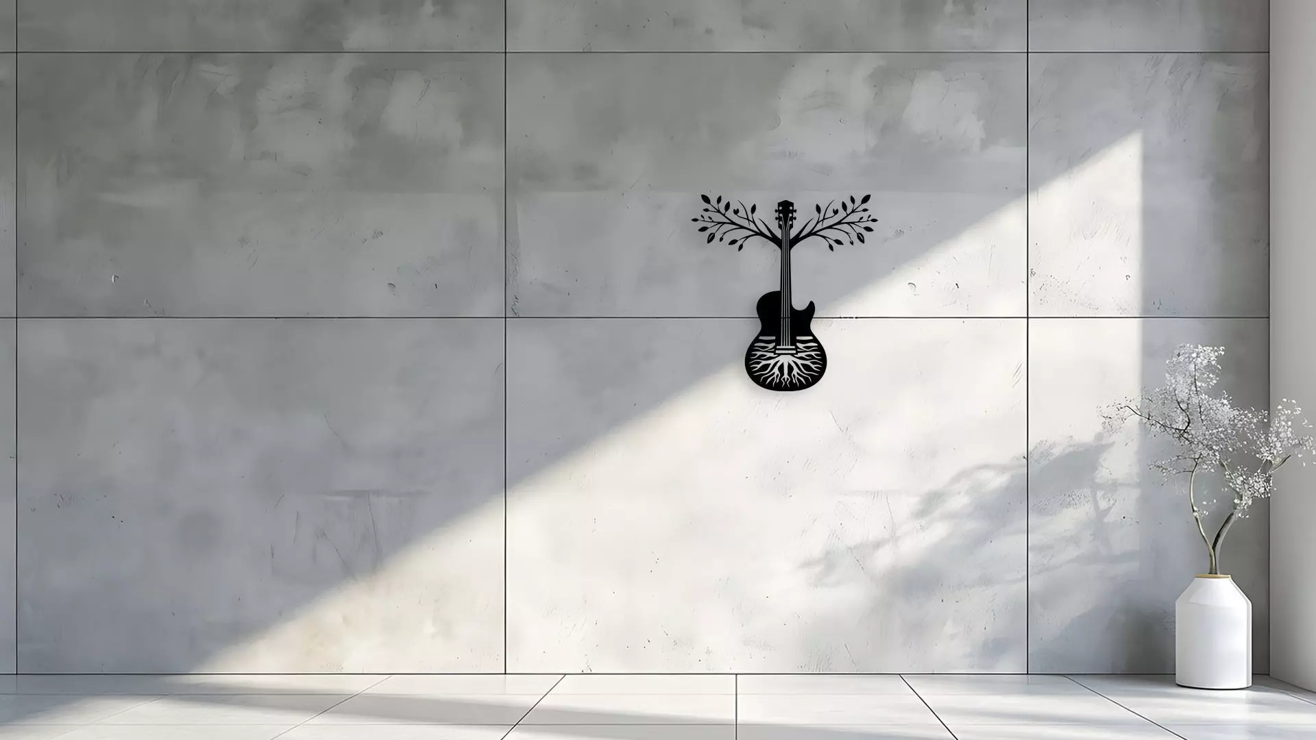 Geometric Abstract Wall Art Panel for CNC and 3D Printing 3D model_1