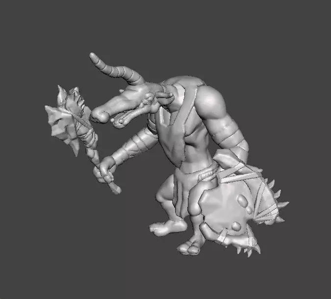 BLACK MOBLIN MINIATURE MODEL FOR FANTASY GAMES RPG AND DND 3D print model
