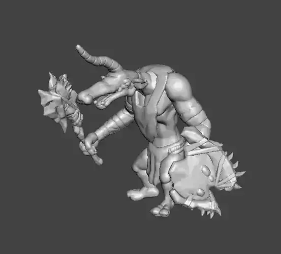 BLACK MOBLIN MINIATURE MODEL FOR FANTASY GAMES RPG AND DND