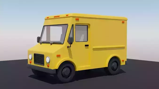 CARTOON DELIVERY VAN
