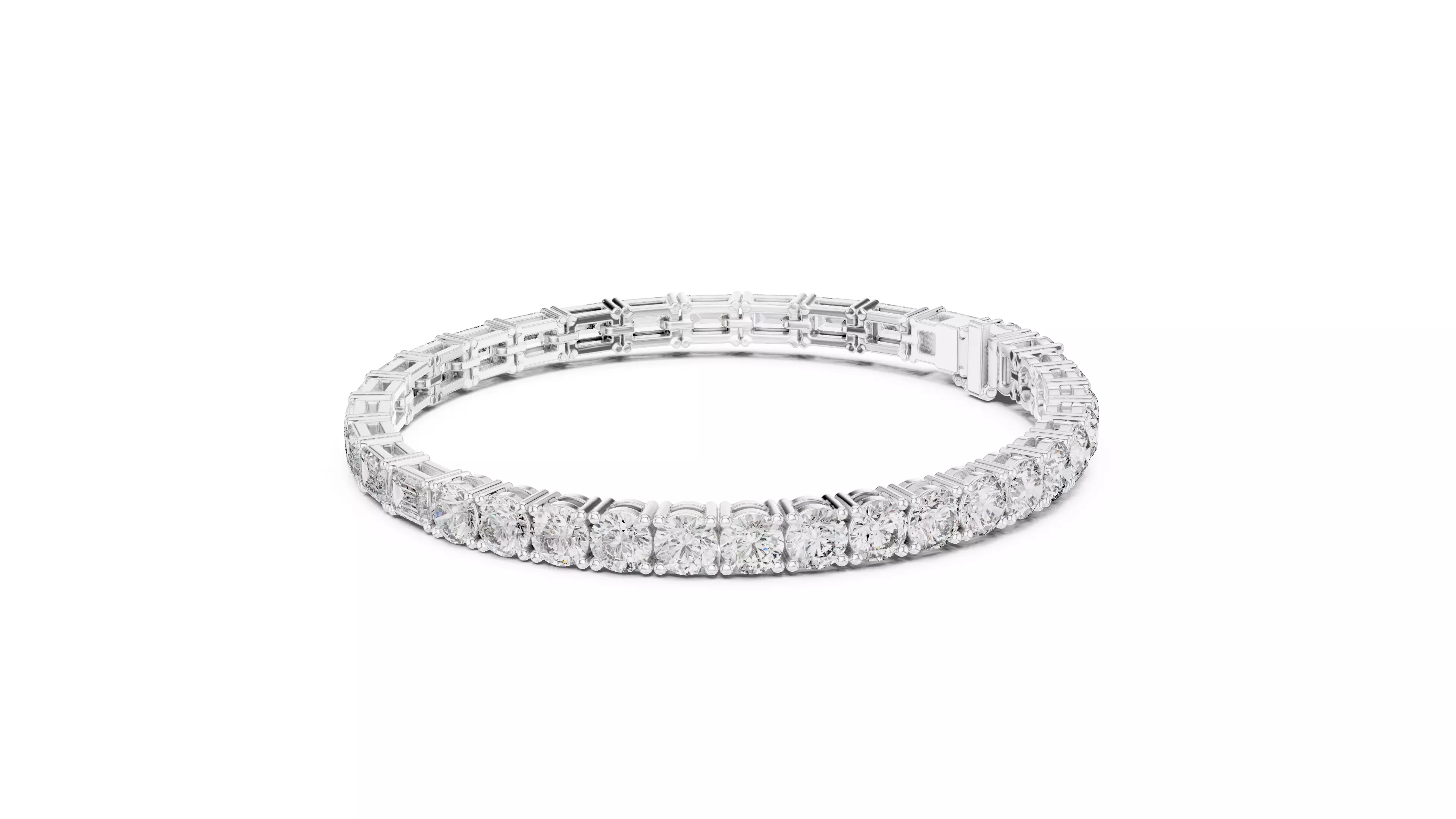 Tennis Bracelet 3dm stl renders Animation video details 3D print model_4