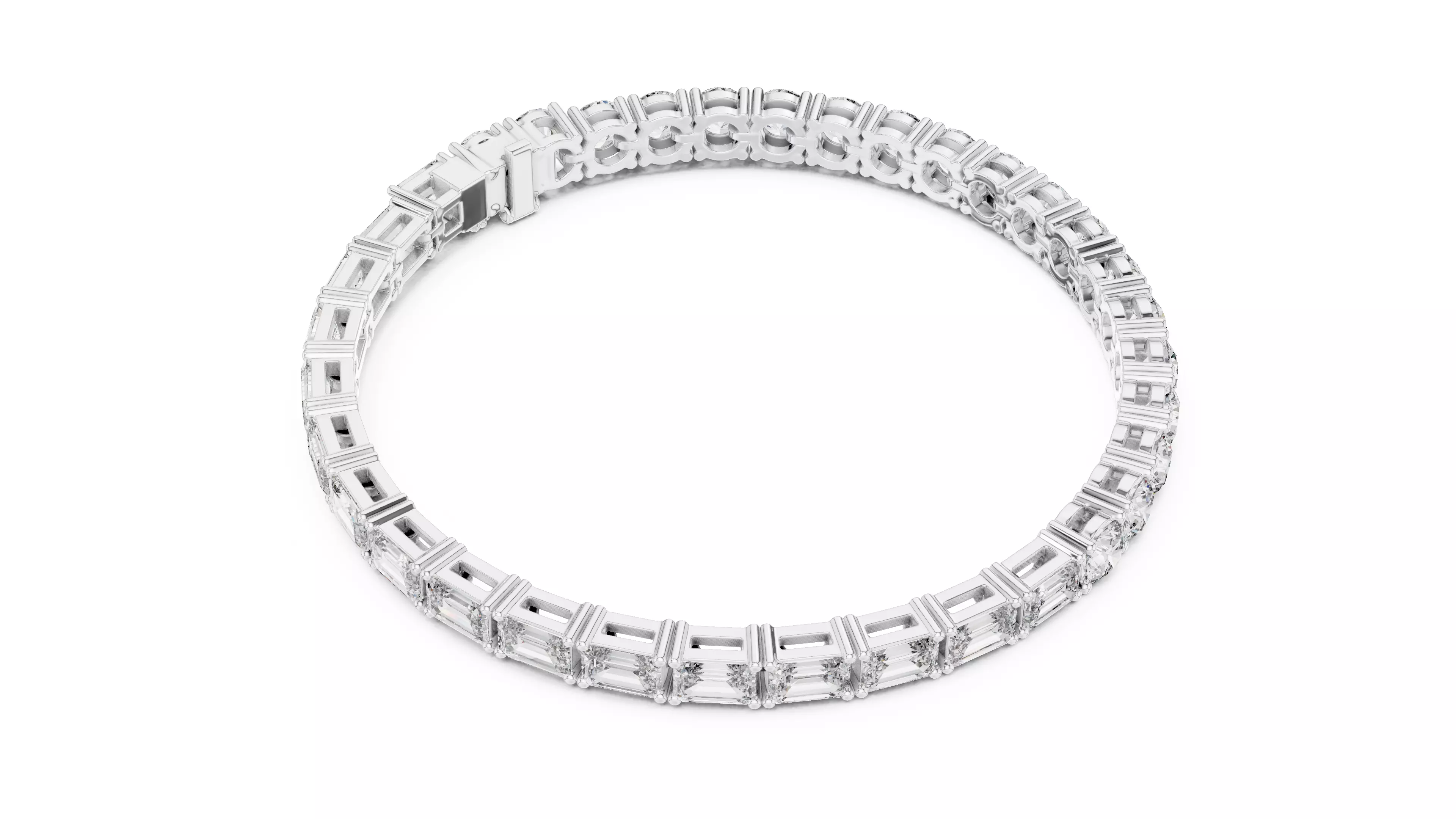 Tennis Bracelet 3dm stl renders Animation video details 3D print model_5