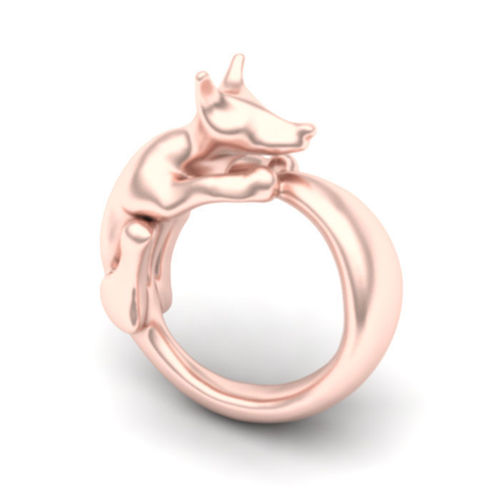 Jewelry Fox ring 3D print model