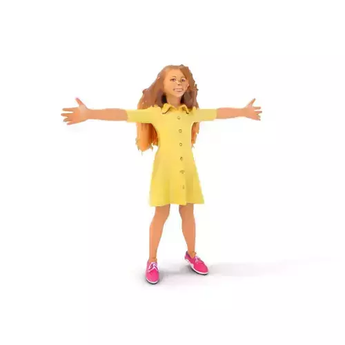 Cheerful Child Character Model Pack Low-poly 3D model