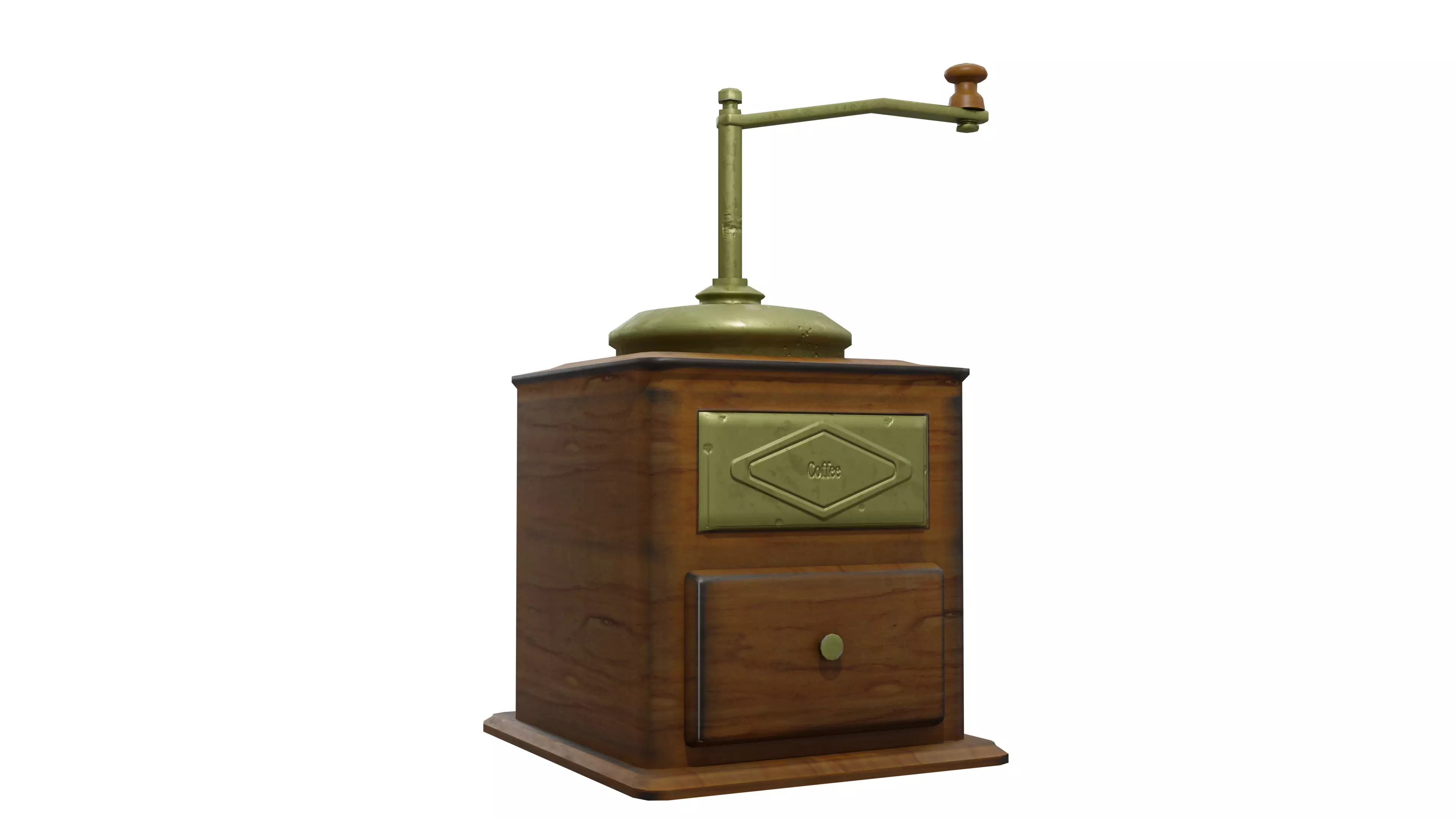 Low Poly Coffee Grinder 3D model_1