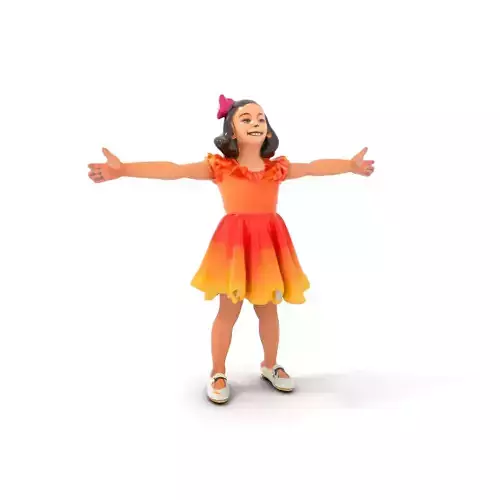 Colorful Childrens Dress Model Pack Low-poly 3D model