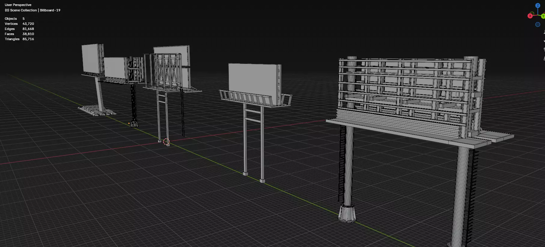 Advertisement And Street Billboards Pack - 3 - 20 Assets 3D model_87