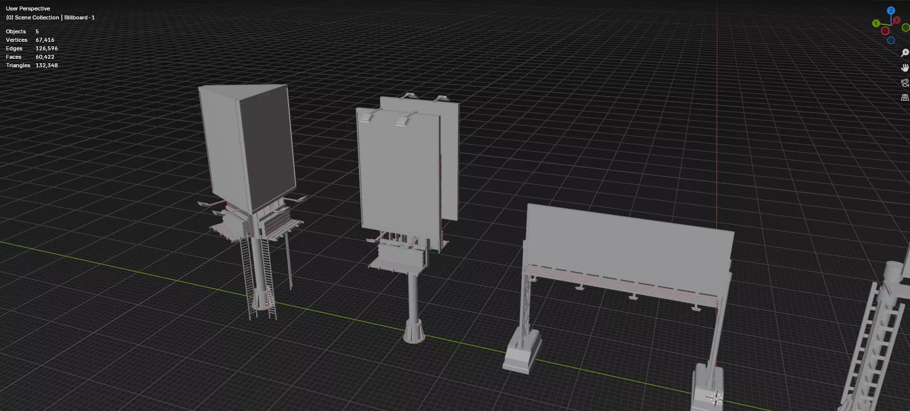 Advertisement And Street Billboards Pack - 3 - 20 Assets 3D model_65