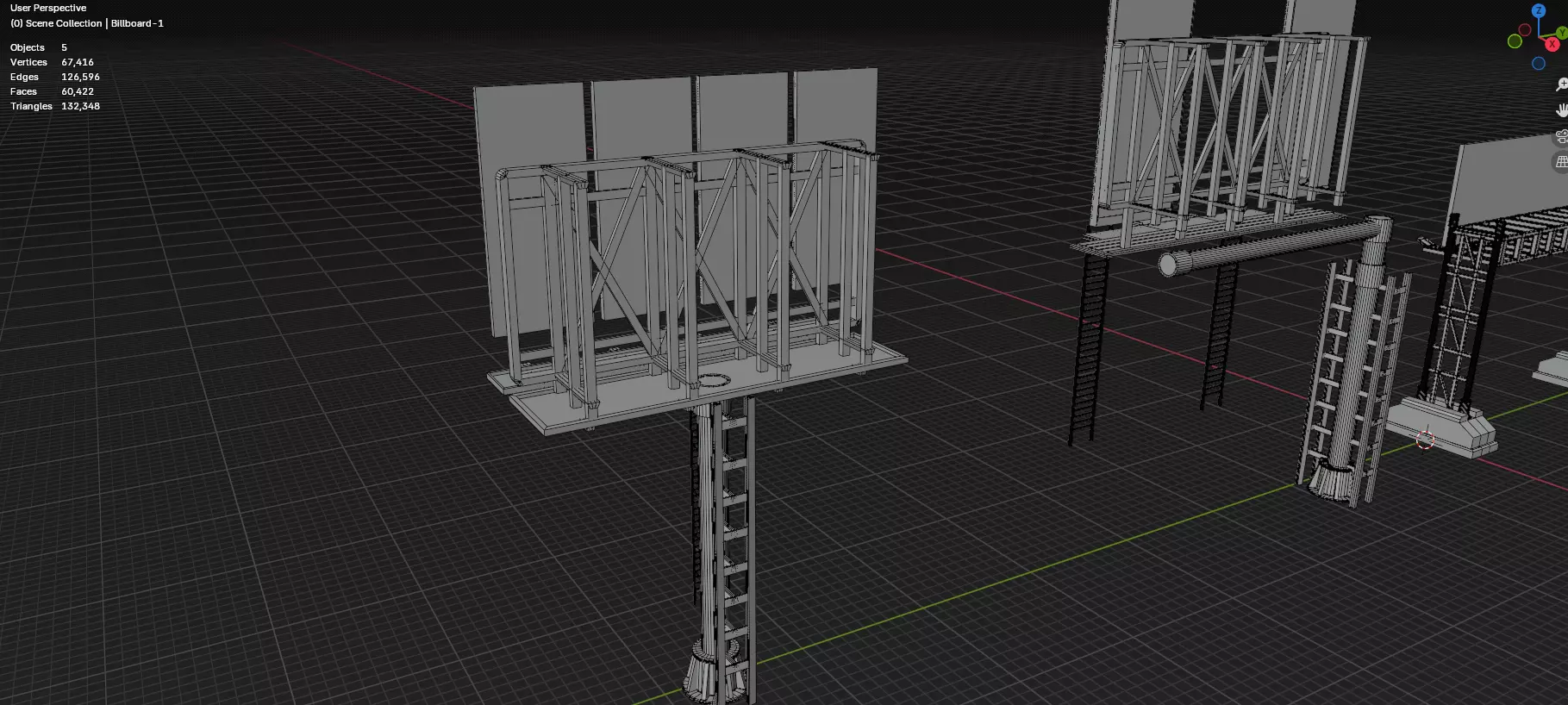 Advertisement And Street Billboards Pack - 3 - 20 Assets 3D model_17