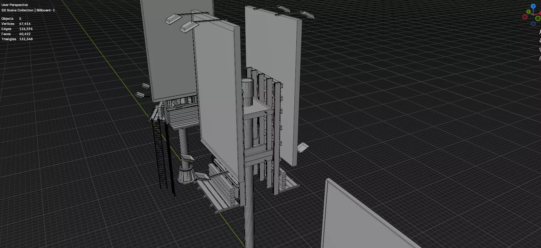 Advertisement And Street Billboards Pack - 3 - 20 Assets 3D model_39