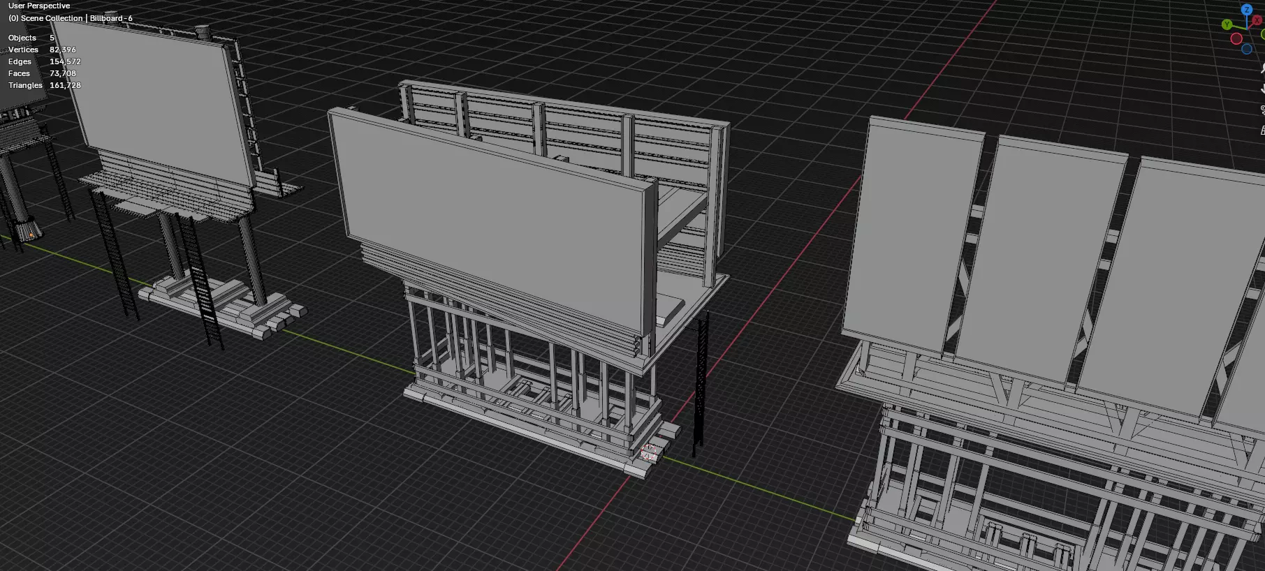 Advertisement And Street Billboards Pack - 3 - 20 Assets 3D model_23