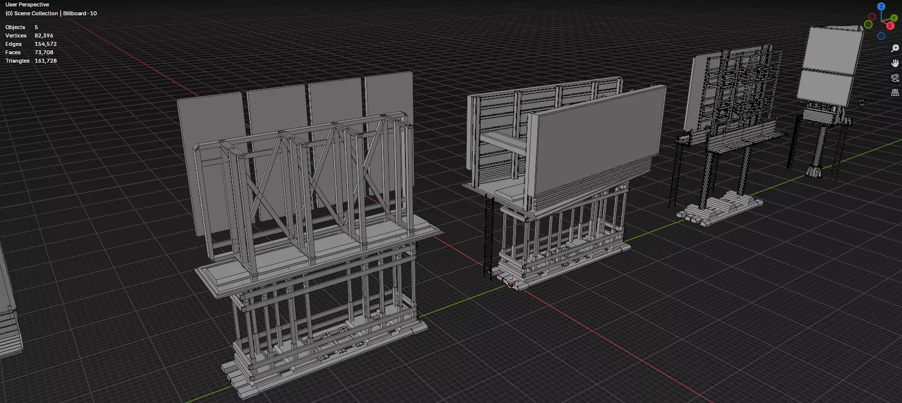 Advertisement And Street Billboards Pack - 3 - 20 Assets 3D model_28