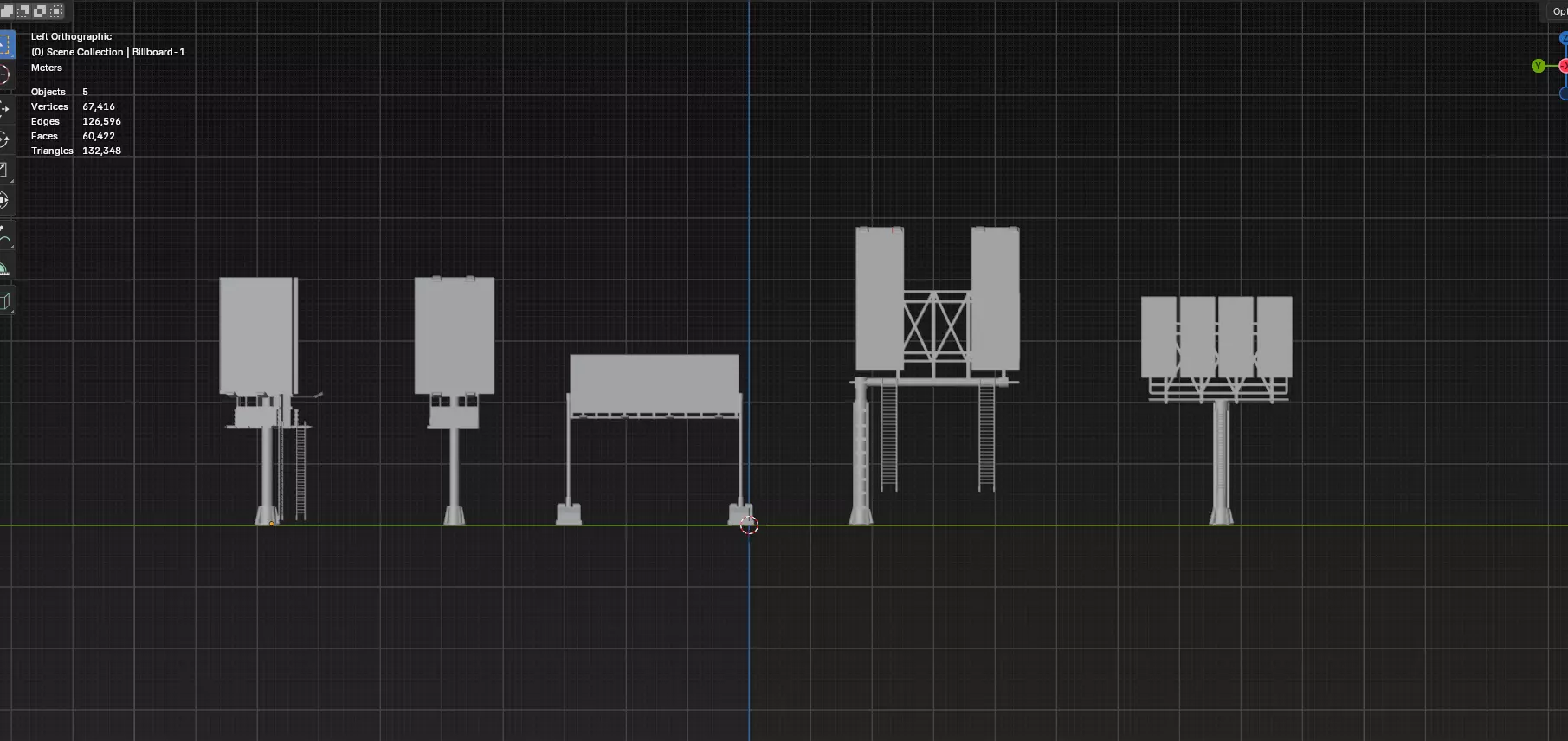 Advertisement And Street Billboards Pack - 3 - 20 Assets 3D model_61