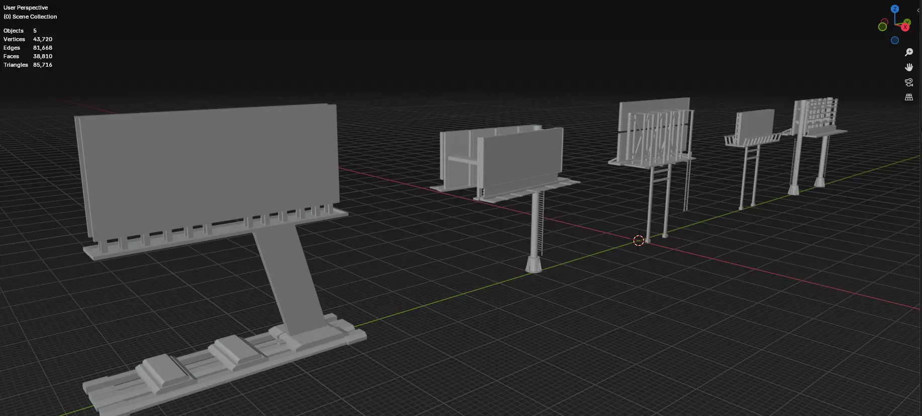 Advertisement And Street Billboards Pack - 3 - 20 Assets 3D model_86