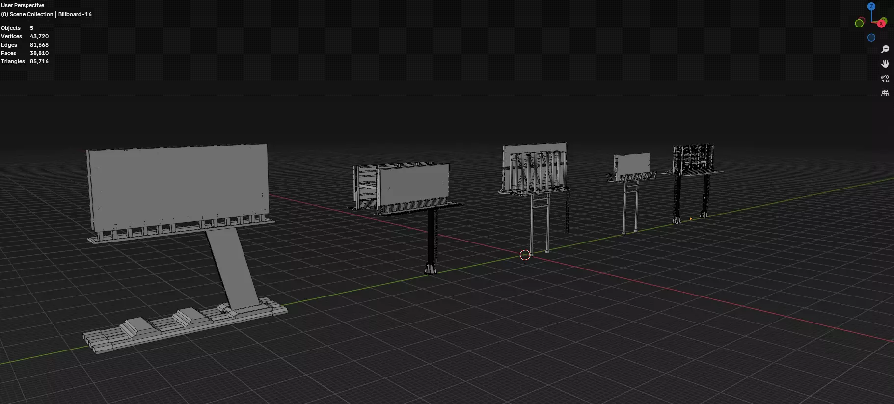 Advertisement And Street Billboards Pack - 3 - 20 Assets 3D model_94