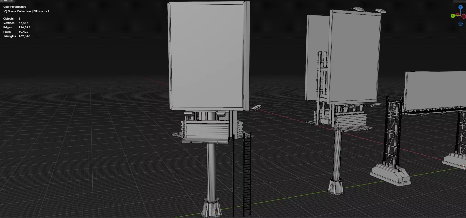 Advertisement And Street Billboards Pack - 3 - 20 Assets 3D model_18