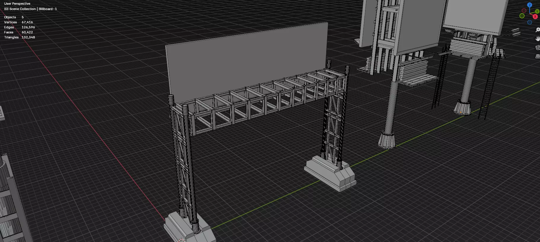 Advertisement And Street Billboards Pack - 3 - 20 Assets 3D model_41