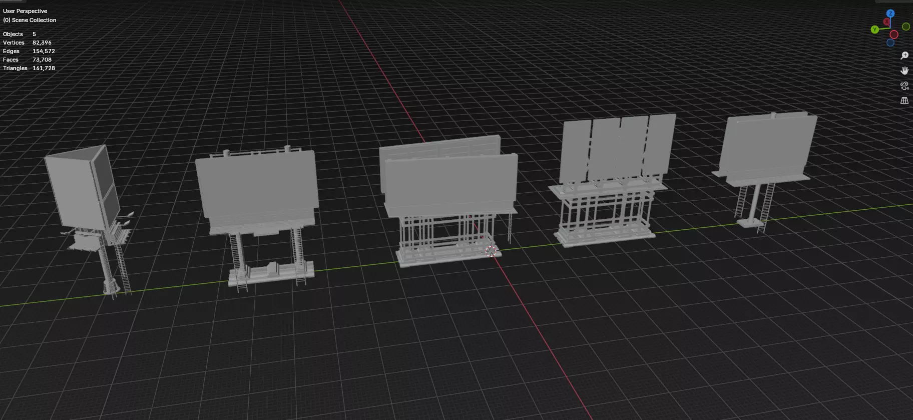 Advertisement And Street Billboards Pack - 3 - 20 Assets 3D model_70