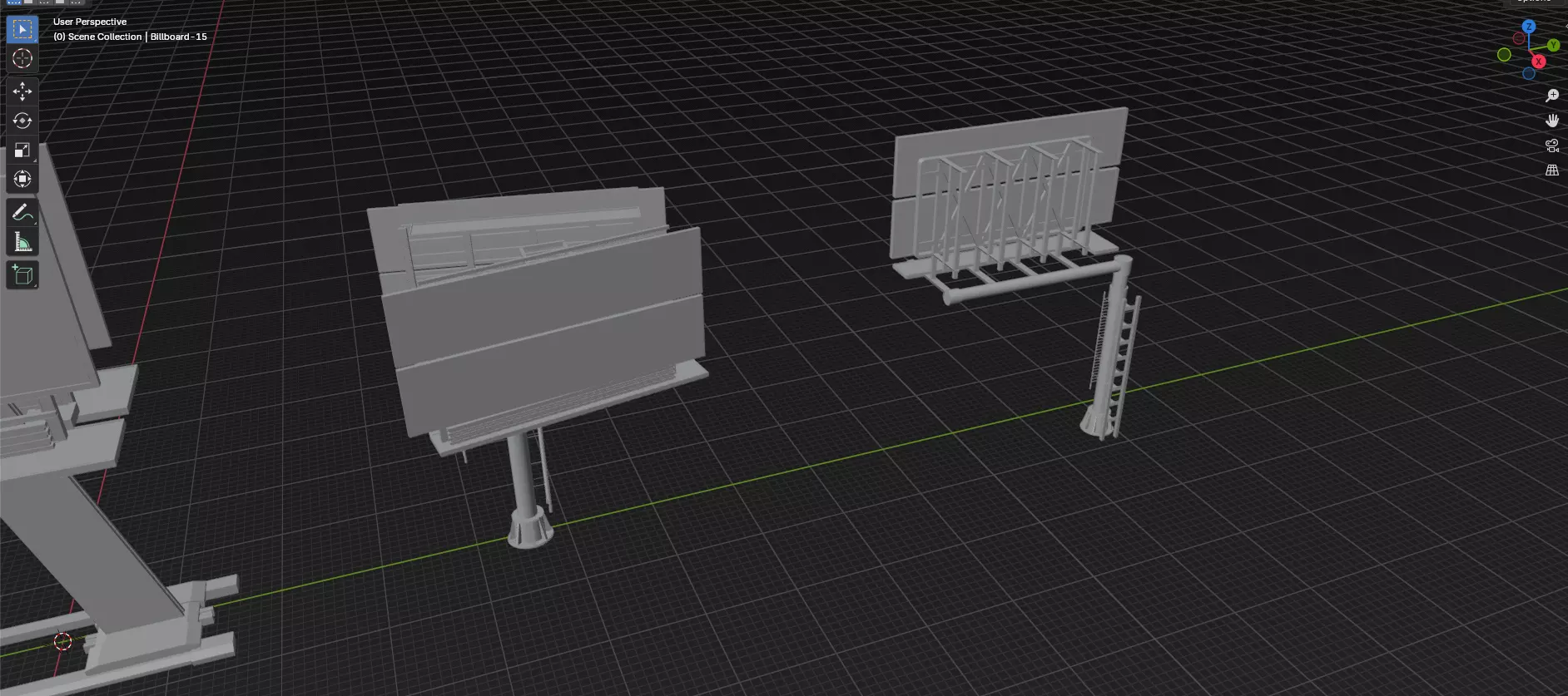 Advertisement And Street Billboards Pack - 3 - 20 Assets 3D model_55